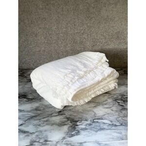 Piscatextil NWT Portugal 100% Cotton Throw Blanket Gauze Cottage White 50" X 70"
